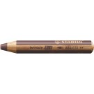 KLEURPOTLOOD STABILO 880 WOODY 3 IN 1 BRUIN