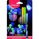 VILTSTIFT MAPED DEEPSEA PARADISE SET A 12 KLEUREN