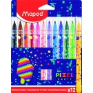 VILTSTIFT MAPED PIXEL PARTY SET A 12 KLEUREN