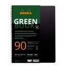 NOTBK RHODIA GREENBOOK A4+ LIJN 4-G 180PAG ZWART