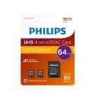 GEHEUGENKAART PHILIPS MICRO SDXC 64GB 2 ST