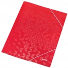 ELASTOMAP LEITZ WOW A4 3 KLEPPEN ROOD