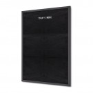 LETTERBORD ZWART 60 X 80 CM MET ZWARTE LIJST