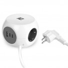 STEKKERBLOK ACT 3VDIG INCL 2X USB C/A WT/GS