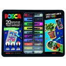 VERFSTIFT POSCA POP COLOURS METALEN KOFFER 20ST