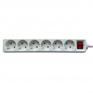 STEKKERDOOS BRASQ  6 VOUDIG 3 METER WIT