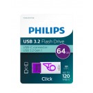 PHILIPS USB 64GB USB-C CLICK MAGIC PURPLE