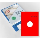 ETIKET RILLPRINT 210X297MM FLUORROOD 100 ETIKETTEN