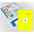 ETIKET RILLPRINT 105X148MM FLUORGEEL 400 ETIKETTEN