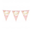 PARTY FLAGS FOIL IT'S A GIRL!