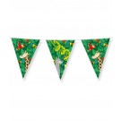 PARTY FLAGS FOIL JUNGLE CARTOON