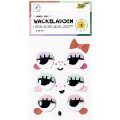 Wiebelogen Folia met wimpers 30mm set 6 stuks