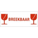 WAARSCHUWINGSETIKET BREEKBAAR/GLAS 500 STUKS