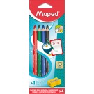 WHITEBOARDPOTLOOD MAPED MARKERPEPS SET 4 KLEUREN
