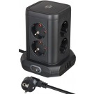 Stekkerdoos Brennenstuhl toren 8v voudig zwart