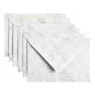 ENVELOP PAPICOLOR C6 114X162MM 6ST MARBLE GRIJS