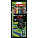 KLEURPOTLODEN STABILO GREENCOLORS ASS