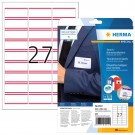 NAAMBADGE ETIKET HERMA 4512 63.5X29.6MM WIT ROOD