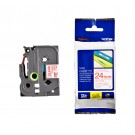 LABELTAPE BROTHER TZE-252 24MMX8M WIT/ROOD