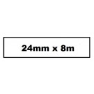 LABELTAPE QUANTORE TZE-251 24MMX8M WIT/ZWART