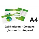 LAMINEERHOES GBC A4 HI-SPEED 2X75MICRON