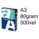 KOPIEERPAPIER DOUBLE A A3 80GR WIT