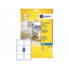 ETIKET AVERY J8565-25 99.1X67.7MM TRANSP 200ST