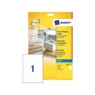 ETIKET AVERY J8567-25 210X297MM TRANSP 25ST
