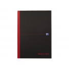 NOTITIEBOEK OXFORD BLACK AND RED A4 RUIT