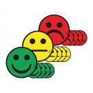 MAGNEET TNP SMILEY 5CM 2X GEEL 2X GROEN 2X ROOD