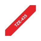 LABELTAPE BROTHER TZE-435 12MMX8M HARD ROOD/WIT