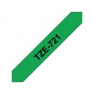 LABELTAPE BROTHER TZE-721 9MMX8M GROEN/ZWART