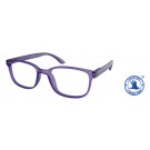 LEESBRIL +3.00 REGENBOOG LILA