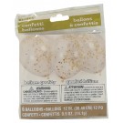 BALLON TRANSPARANT MET GOUD CONFETTI