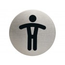 INFOBORD PICTOGRAM DURABLE WC HEREN ROND 83MM