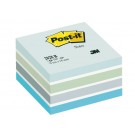 MEMOBLOK KUBUS 3M POST-IT 2028B 76X76MM AQUA BLAUW
