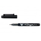 FINELINER PILOT V SIGN ROND 0.6MM ZWART