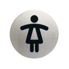 INFOBORD PICTOGRAM DURABLE WC DAMES ROND 83MM