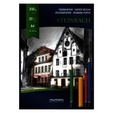 TEKENBLOK AURORA A4 200GR 40BLZ STEINBACH