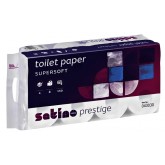 TOILETPAPIER SATINO PRESTIGE 4-LAAGS 150VEL WIT 8ROLLEN