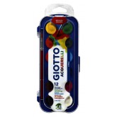 GOUACHE GIOTTO 12 KLEUREN 30MM MET PENSEEL