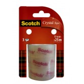 TAPE 3M SCOTCH CRYSTAL CLEAR 19MMX25M TRANSPARANT