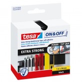 KLITTENBAND TESA ON & OFF STROOK 55229 50MMX1M ZWART