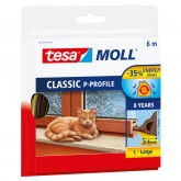 TOCHTSTRIP TESA MOLL 05390 P PROFIEL 9MMX6M BRUIN