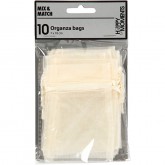 ORGANZA ZAKJES CREOTIME 7X10CM OFF-WHITE