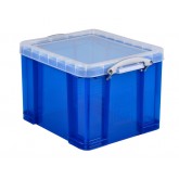 OPBERGBOX RUB 35 LTR 480X390X310 MM TRANSP BLAUW