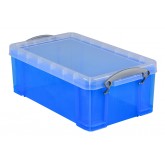 OPBERGBOX RUB 5 LTR 340X200X125MM TRANSP BLAUW