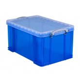 OPBERGBOX RUB 48 LTR 600X400X315MM TRANSP BLAUW