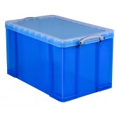 OPBERGBOX RUB 84 LTR 710X440X380MM TRANSP BLAUW