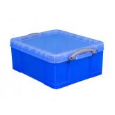 OPBERGBOX RUB 18 LTR 480X390X200MM TRANSP BLAUW